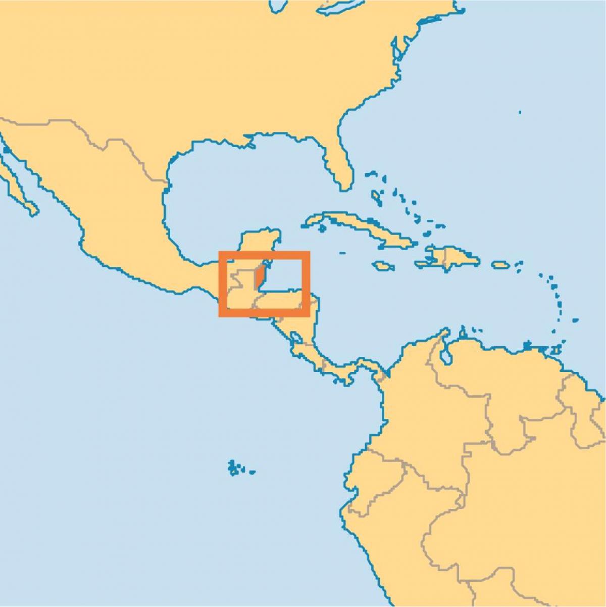 Belize ubicació en el mapa del món