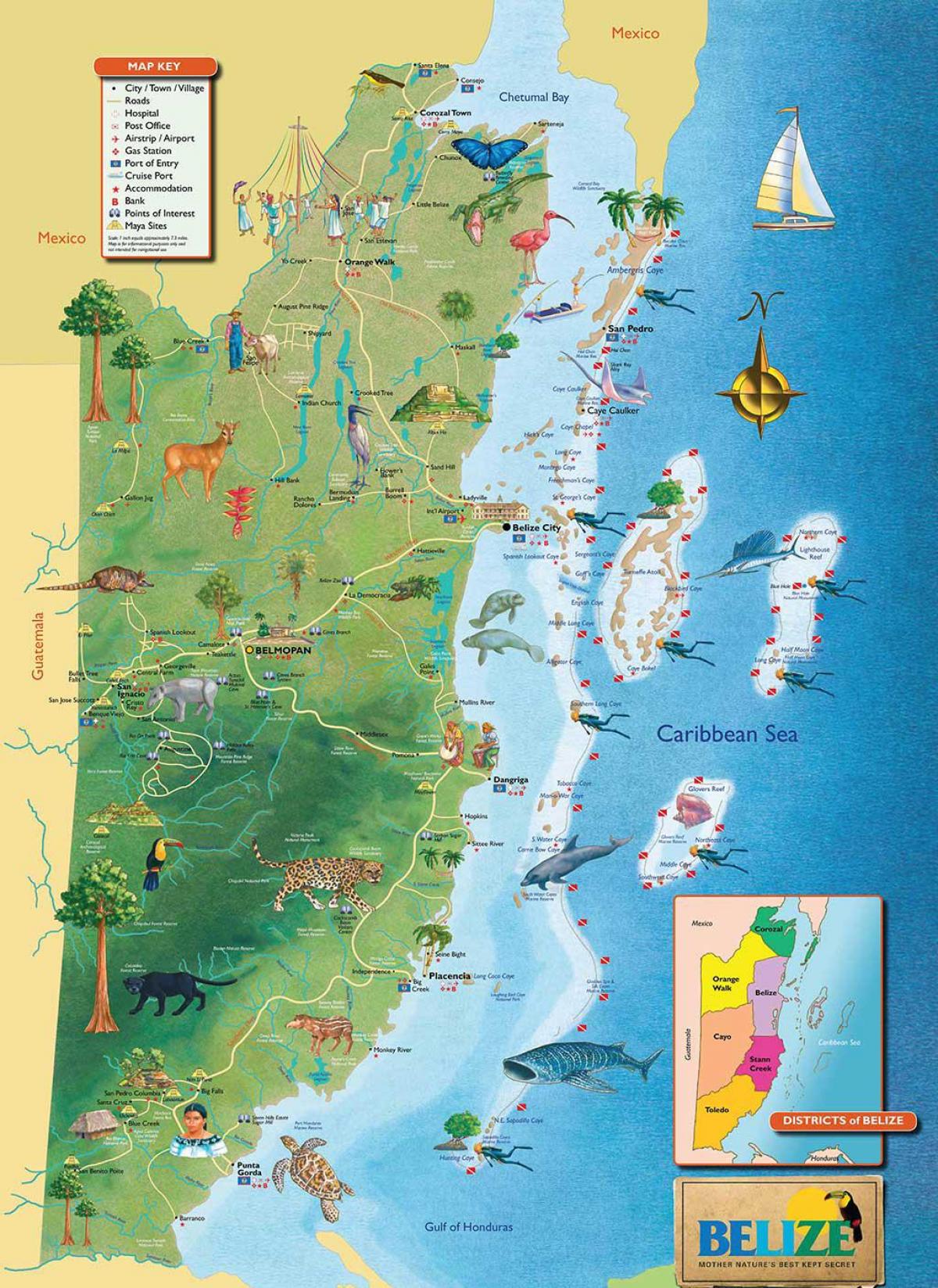 Belize port mapa