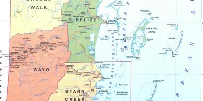 De la ciutat de Belize Belize mapa