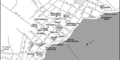 Mapa de corozal ciutat de Belize