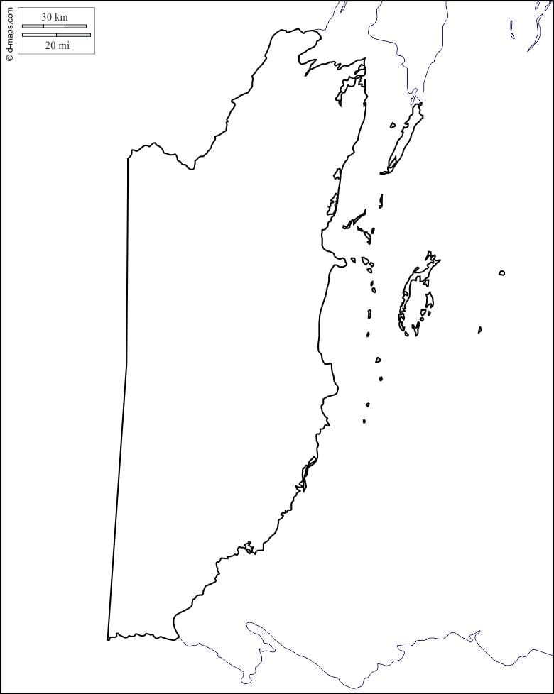 Mapa de Belize esquema