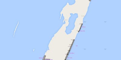 Mapa de ambergris caye Belize