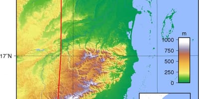 Mapa de Belize elevació 