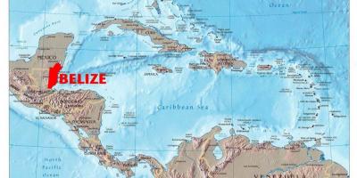 Mapa de Belize, a l'amèrica central