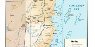 Mapa de Belize