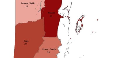 Mapa de Belize població
