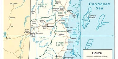 Belize rius mapa
