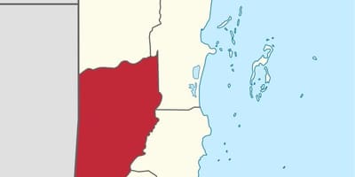 Cayo districte de Belize mapa