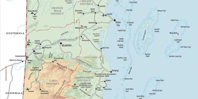 Hopkins poble Belize mapa