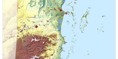 Mapa topogràfic de Belize