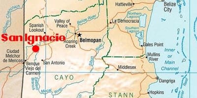 Mapa de san ignacio de Belize