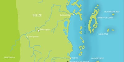 Mapa del santuari de Belize