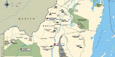 Mapa de sibun riu Belize